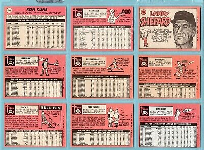 1969 Topps Pittsburgh Pirates Lot of 26 Different Baseball Cards LG - NM  