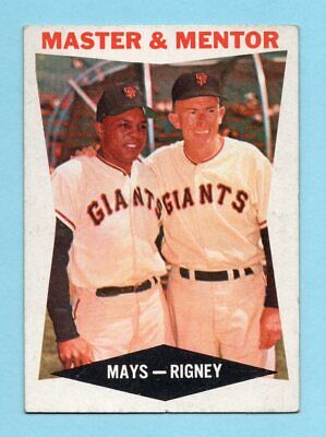 1960 Topps #7 Master & Mentor Mays & Rigney San Fran Giants Baseball Card EX 