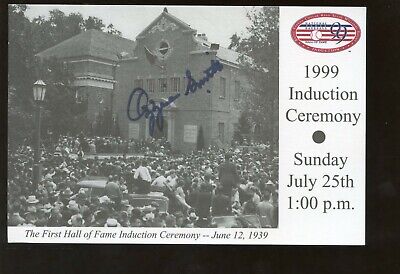 1999 BB Hall of Fame Induction Day 4 X 6 Postcard Autographed Ozzie Smith