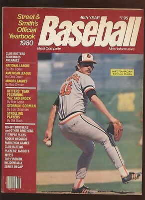 1980 Street & Smith Baseball Yearbook Mike Flanagan Baltimore Orioles EXMT