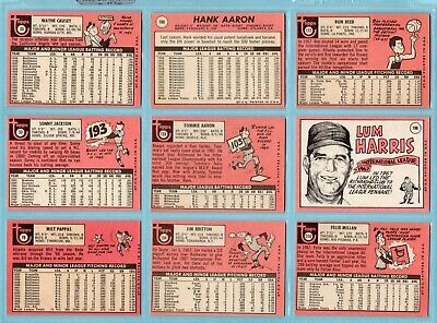 1969 Topps Atlanta Braves Lot of 25 Different Baseball Cards VG - NM  