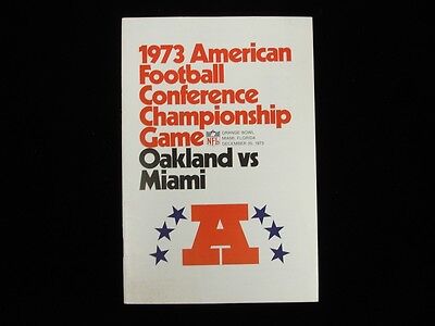 1973 American Football Conference Championship Game Guide - Oakland vs. Miami