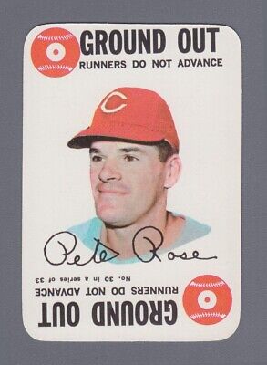 1968 Topps Game Insert #30 Pete Rose Cincinnati Reds Baseball Card NM