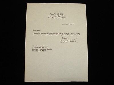 1992 Ralph Kiner Facsimile Autographed Personal Stationary 