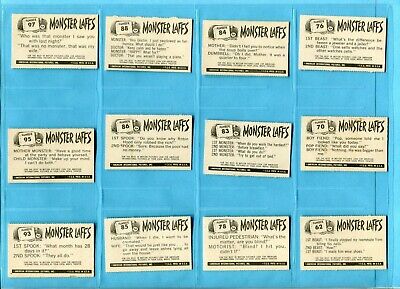 1963 Topps Monster Laffs Midgee Starter Set Lot of 27 Diff Cards EX - Ex/Mt   