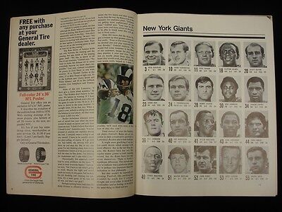 September 19, 1970 Chicago Bears @ New York Giants Program