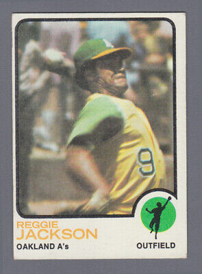 1973 Topps #255 Reggie Jackson Oakland Athletics Baseball Card EX o/c  