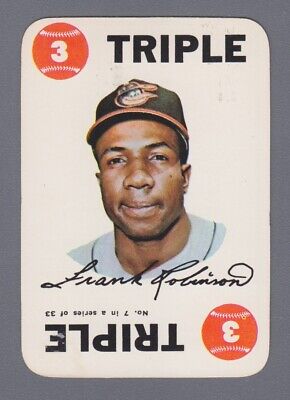 1968 Topps Game Insert #7 Frank Robinson Baltimore Orioles Baseball Card NM st 