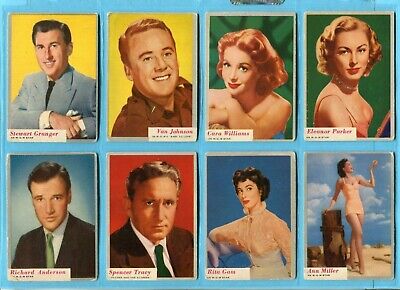 1953 Topps Who - Z - At Star Starter Set Lot of 16 Diff Cards Low Grade - VG+  