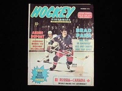 December 1972 Hockey Pictorial Magazine - Brad Park Cover