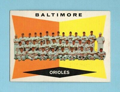 1960 Topps #494 Baltimore Orioles Team Baseball Card Ex/Mt Uncked BK 