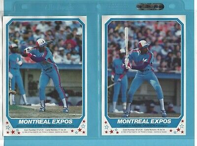 1982 O-Pee-Chee Toronto Blue Jays & Montreal Expos Baseball Poster Set of 24 NM 