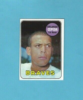 1969 Topps #385 Orlando Cepeda Atlanta Braves Baseball Card Ex/Mt o/c    