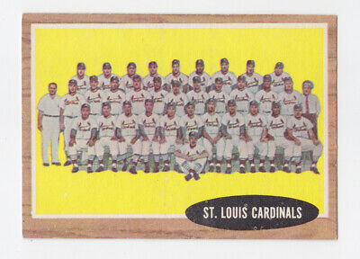 1962 Topps #61 St. Louis Cardinals Team Baseball Card NM  