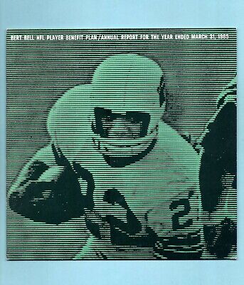 1965 Bert Bell NFL player Benefit Plan Annual Report Prentice Gautt on cover 