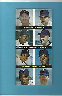 1970 Minnesota Twins MLB Media Guide Killebrew ,Carew, Oliva, Tovar