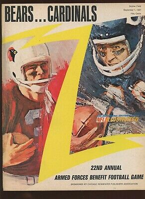 September 1 1967 NFL Program St. Louis Cardinals at Chicago Bears EXMT