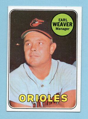 1969 Topps #516 Earl Weaver Baltimore Orioles Rookie Baseball Card E/M oc       