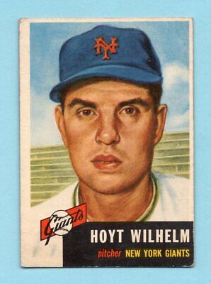 1953 Topps #151 Hoyt Wilhelm New York Giants Baseball Card EX