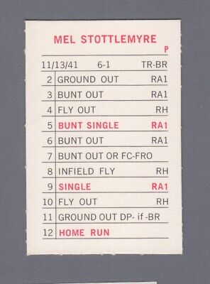 1969 Milton Bradley Mel Stottlemyre New York Yankees Baseball Card NM   