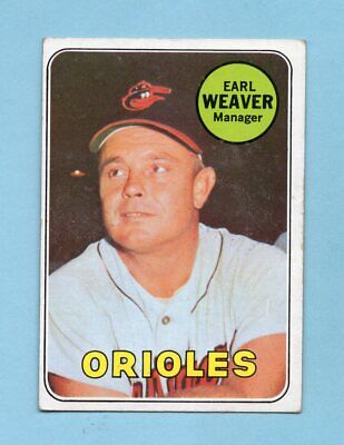 1969 Topps #516 Earl Weaver Baltimore Orioles Rookie Baseball Card Vg/Ex