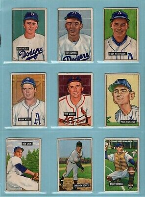 1951 Bowman Starter Set Lot of 110 Different Baseball Cards VG 