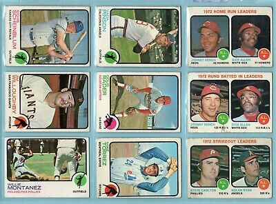 1973 Topps Starter Set Lot of 194 Different Baseball Cards mixed grades eth