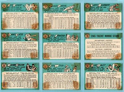 1965 Topps Lot of 70 Different Baseball Cards EM/NM fronts, yet stained backs