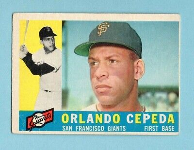 1960 Topps #450 Orlando Cepeda San Francisco Giants Baseball Card Vg/Ex     