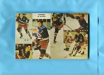 1969-70 New York Rangers Blue Book / Media Guide Bobby Hull & A. Brown on Cover 