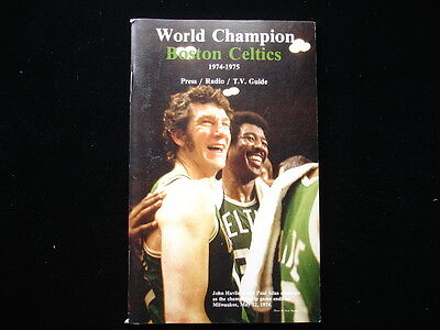 1974-75 Boston Celtics NBA Basketball Media Guide