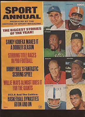 1966 Sports Annual Magazine With Mickey Mantle / Jimmy Brown Cover EX