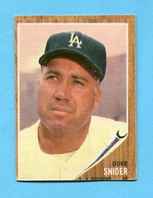 1962 Topps #500 Duke Snider Los Angeles Dodgers Baseball Card TRIMMED