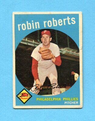 1959 Topps #352 Robin Roberts Philadelphia Phillies Baseball Card Vg/Ex scf rs