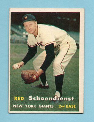 1957 Topps #154 Red Schoendienst New York Giants Baseball Card EX o/c