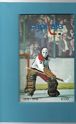 1975-76 Washington Capitals 2nd Year NHL Media Guide Michel Belhumeur on Cover 