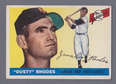 1955 Topps #1 Dusty Rhodes New York Giants Baseball Card Vg/Ex