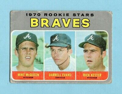 1970 Topps #621 Darrell Evans & others Atlanta Braves Rookie Baseball Card LG   