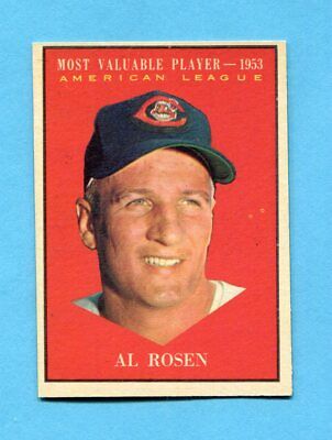 1961 Topps #474 Al Rosen MVP Cleveland Indians Baseball Card NM 