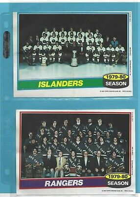 1980-81 Topps Set of 16 Hockey Team Posters