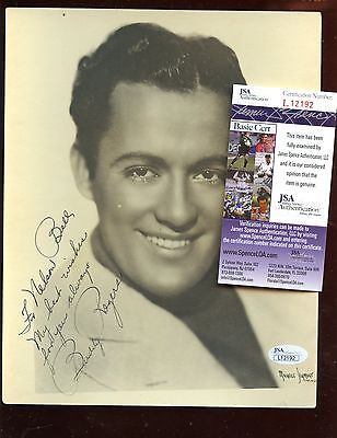 Buddy Rogers Autographed 8 X 10 Photo JSA Cert