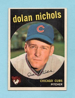 1959 Topps #362 Dolan Nichols Chicago Cubs Baseball Card EX app wrk