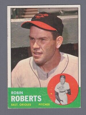 1963 Topps #125 Robin Roberts Baltimore Orioles Baseball Card EX+