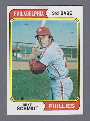 1974 Topps #283 Mike Schmidt Philadelphia Phillies Baseball Card EX+ sat 