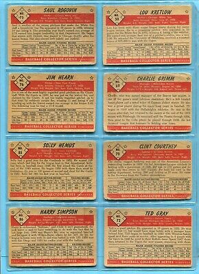 1953 Bowman Color Starter Set Lot of 20 Different Baseball Cards Low Grade  