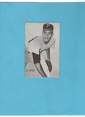 1947-66 Exhibit Art Mahaffey Philadelphia Phillies Baseball Card  