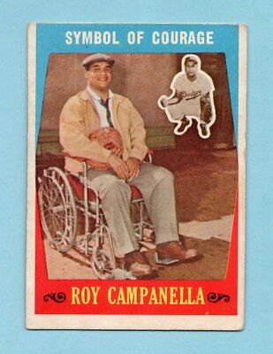 1959 Topps #550 Roy Campanella Symbol of Courage Baseball Card VG+ wrk