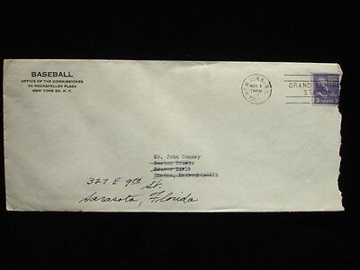 1951 Ford Frick Autographed Commissioner Stationary Addressed to John W. Cooney