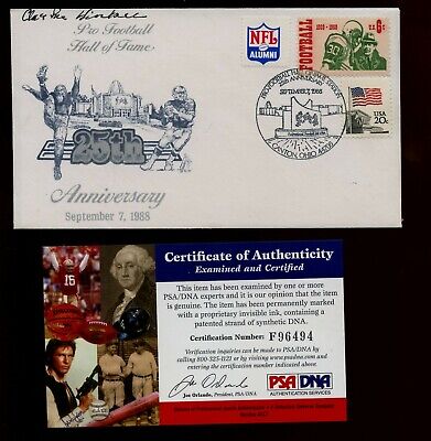 1988 NFL Hall of Fame Envelope Clarke Hinkle PACKERS Autographed PSA DNA