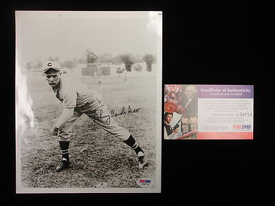 Johnny Vander Meer Cincinnati Reds Autographed 8″ x 10″ Photograph – PSA